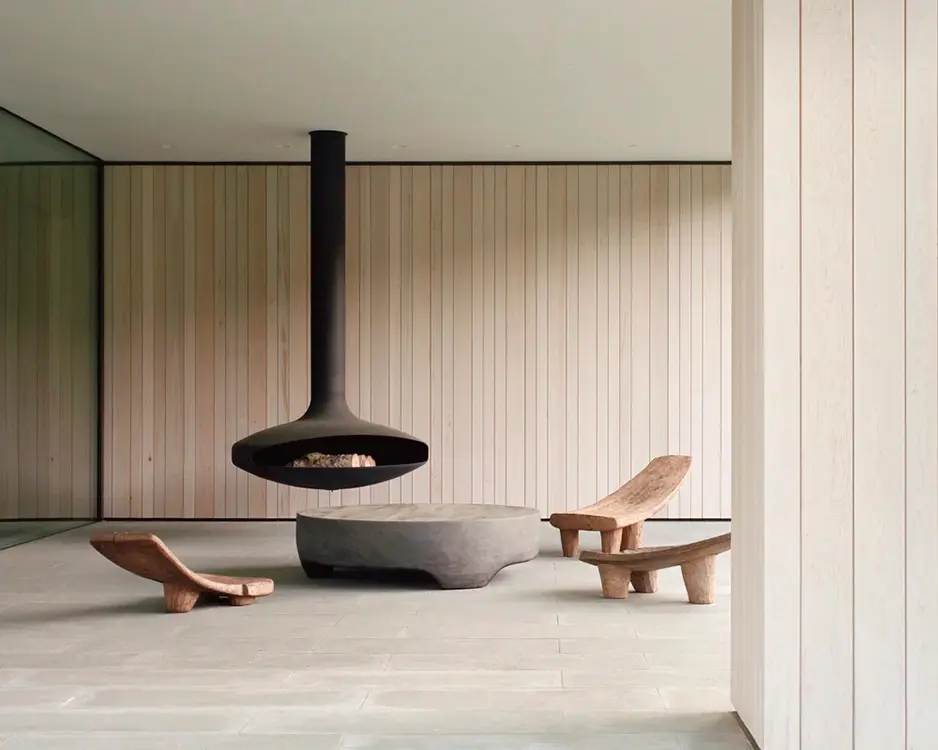 Luxury fireplace living room